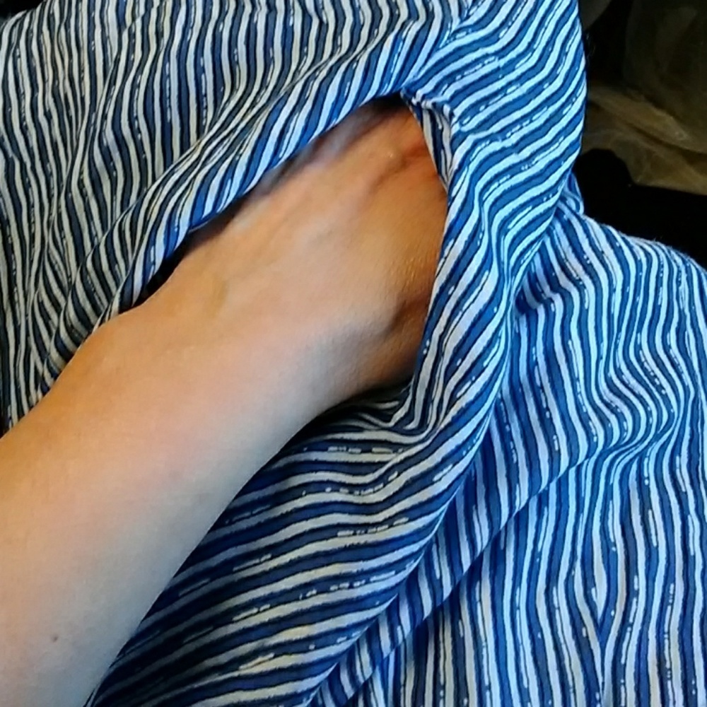 Gap silk & cotton sundress blue white stripe Small - Picture 7 of 7
